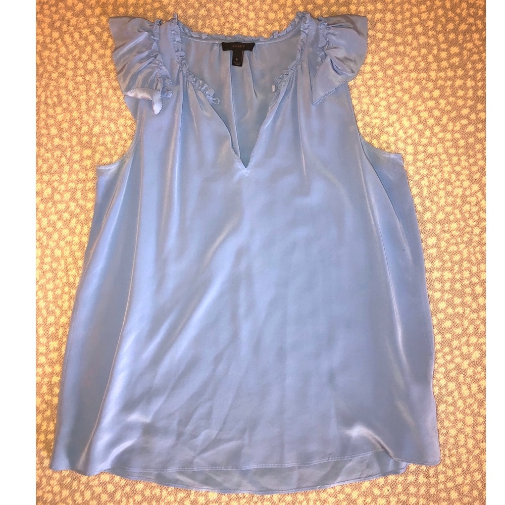 Baby Blue Jcrew Blouse